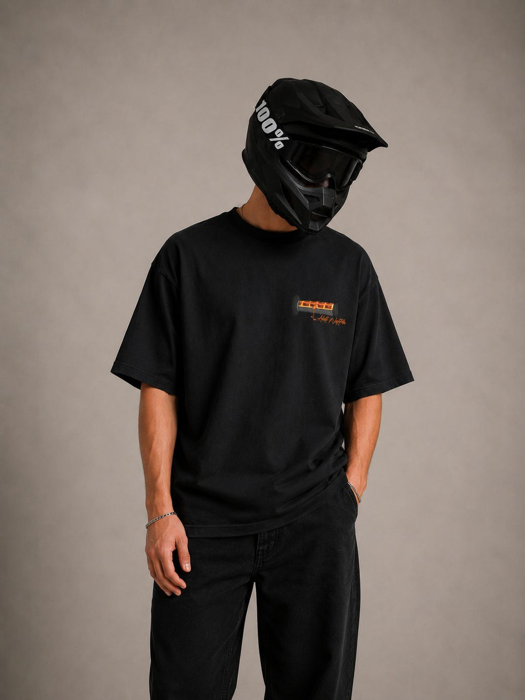 Half Waffle - Tee - Washed Black