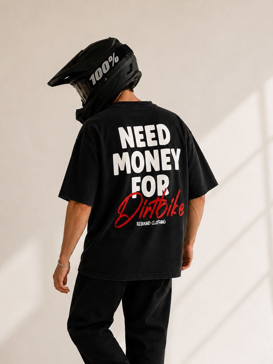 Need Money - Tee - Washed Black