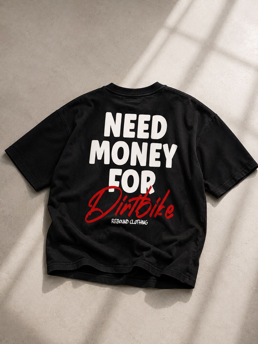 Need Money - Tee - Washed Black